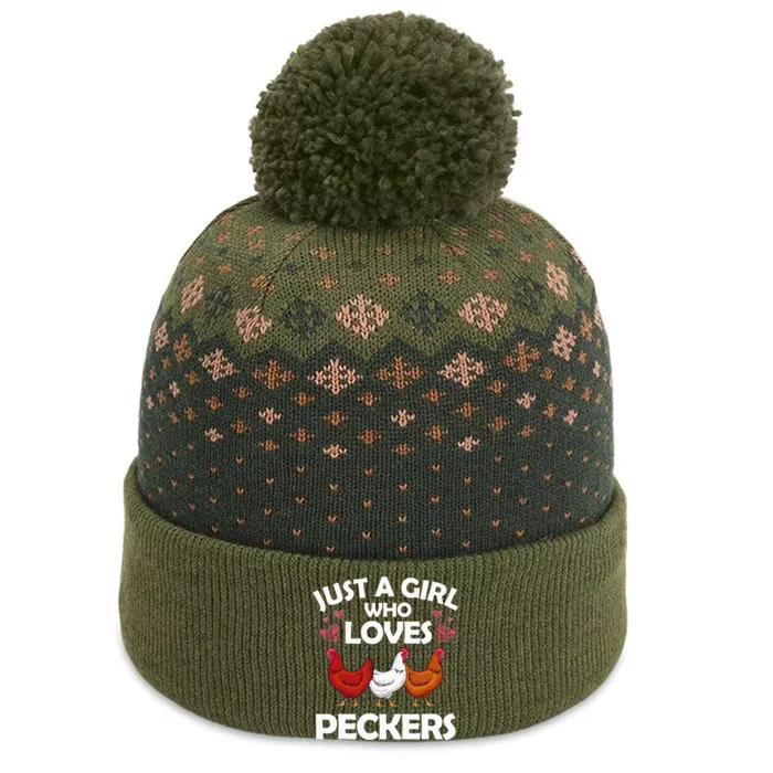 Funny Chicken Farmer Flock Whisperer The Baniff Cuffed Pom Beanie