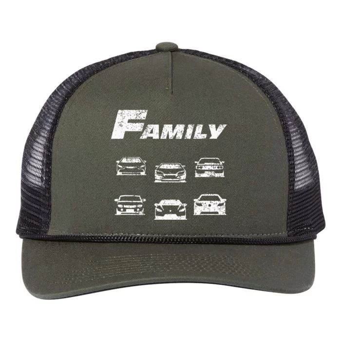 Fast Car Family Funny Retro Rope Trucker Hat Cap