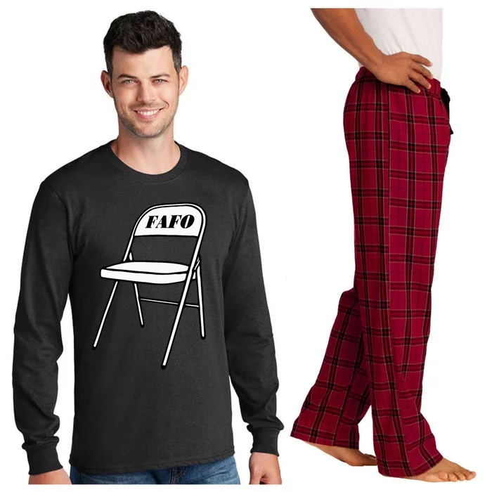 Folding Chair Fafo Alabama Meme Boat Brawl Funny Long Sleeve Pajama Set