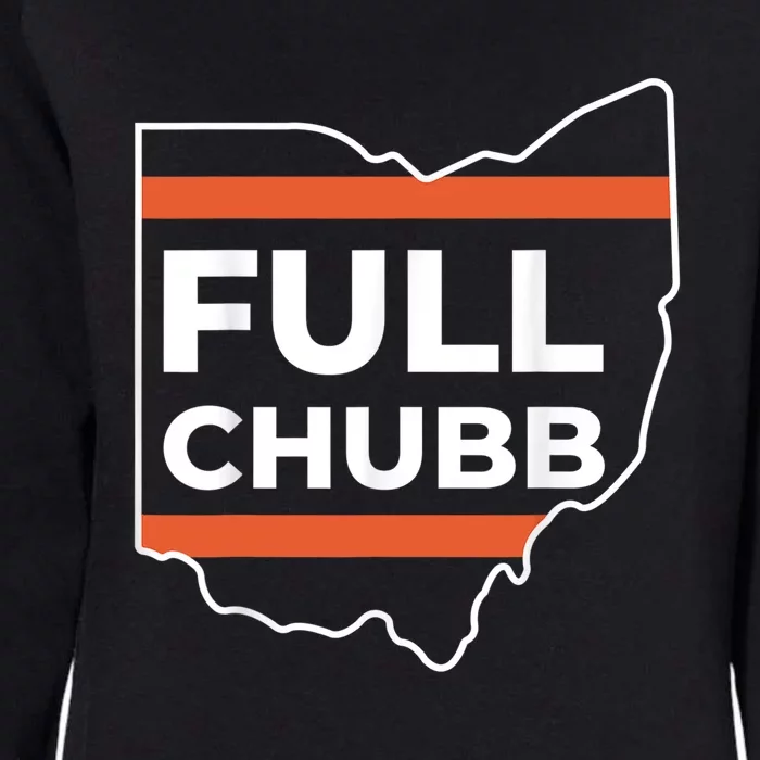 Full Chubb Football Funny Chubbhub Football Teams Cleveland Womens California Wash Sweatshirt