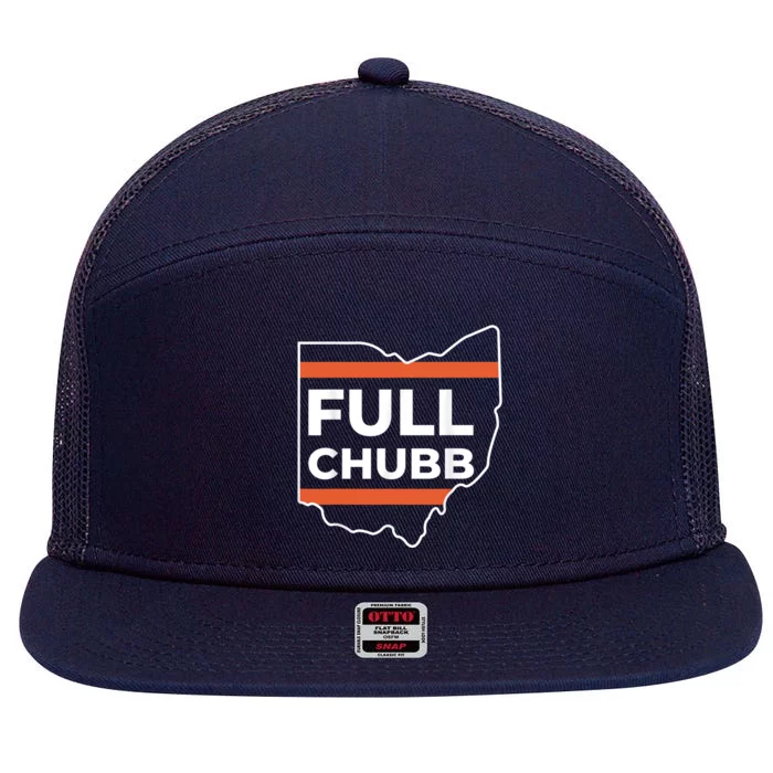 Full Chubb Football Funny Chubbhub Football Teams Cleveland 7 Panel Mesh Trucker Snapback Hat