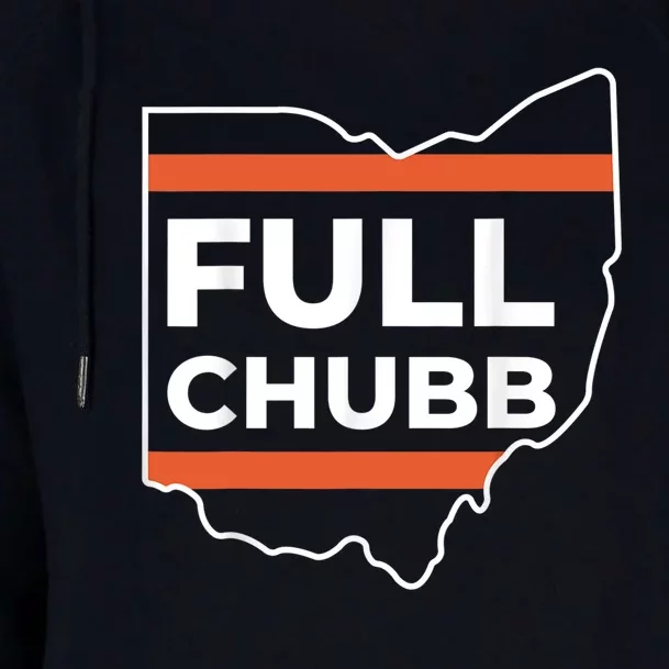 Full Chubb Football Funny Chubbhub Football Teams Cleveland Womens Funnel Neck Pullover Hood