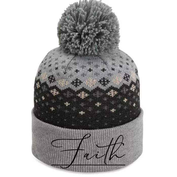 Faith Christian The Baniff Cuffed Pom Beanie