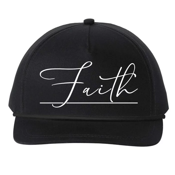 Faith Christian Snapback Five-Panel Rope Hat