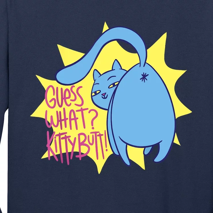 Funny Cat Guess What Kitty Butt! Long Sleeve Shirt