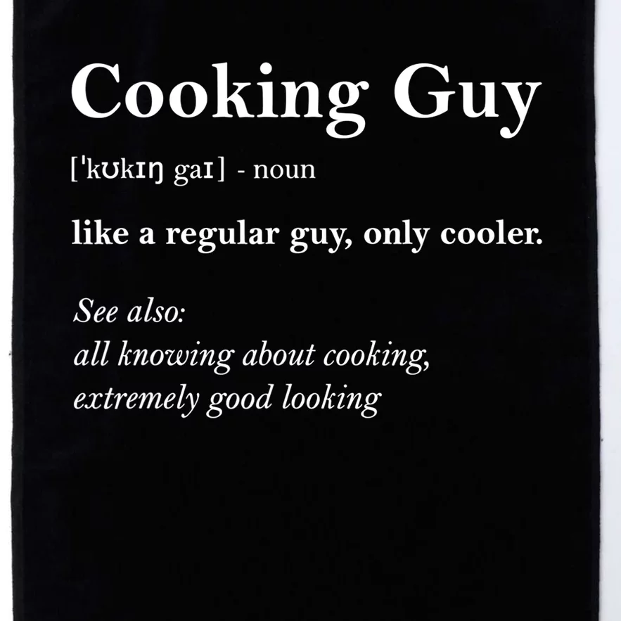 Funny Cooking Guy Definition Gift For Cook Lovers Platinum Collection Golf Towel