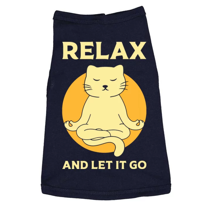 Funny Cat Graphic Yoga Zen Meditation Doggie Tank