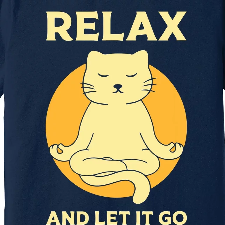 Funny Cat Graphic Yoga Zen Meditation Premium T-Shirt