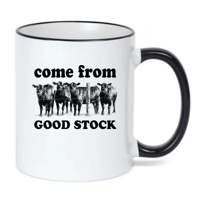 Funny Cow Gang I Come From Good Stock Farm Animals Cattles Black Color Changing Mug