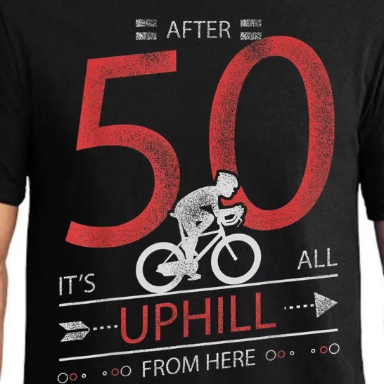 Funny Cyclist Gift  50 years old 50th Birthday Tee Pajama Set