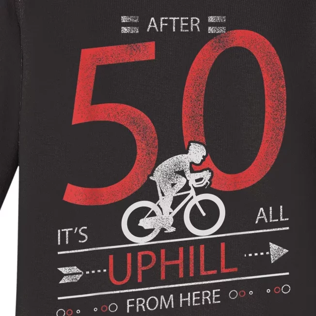 Funny Cyclist Gift  50 years old 50th Birthday Tee Baby Long Sleeve Bodysuit