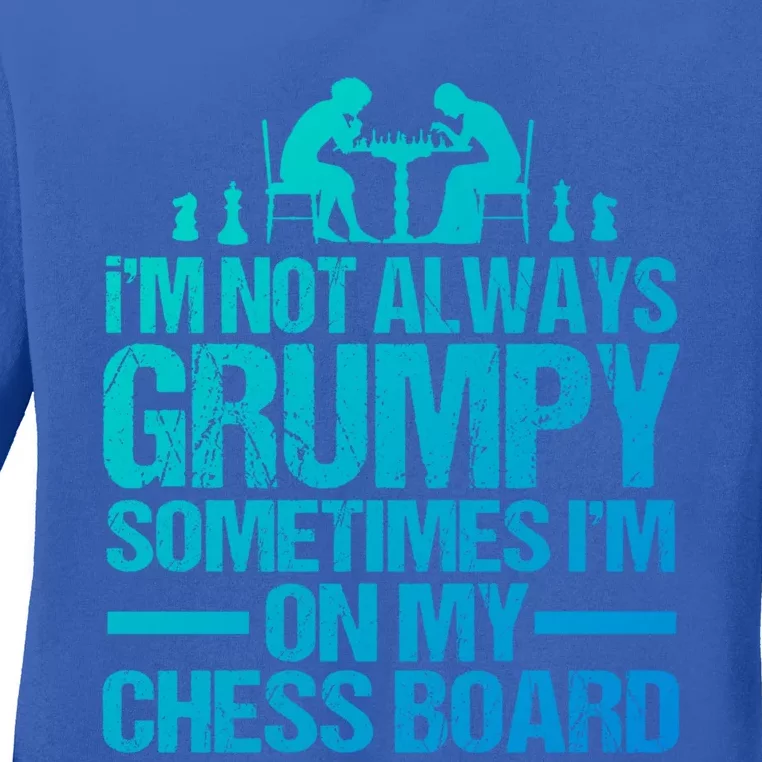 Funny Chess Grandpa Funny Retired Papa Gift Ladies Long Sleeve Shirt