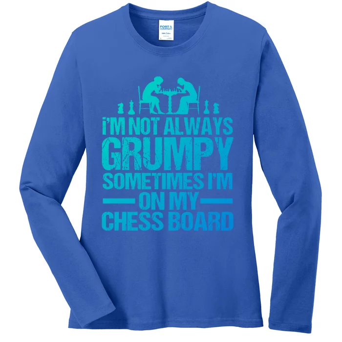 Funny Chess Grandpa Funny Retired Papa Gift Ladies Long Sleeve Shirt