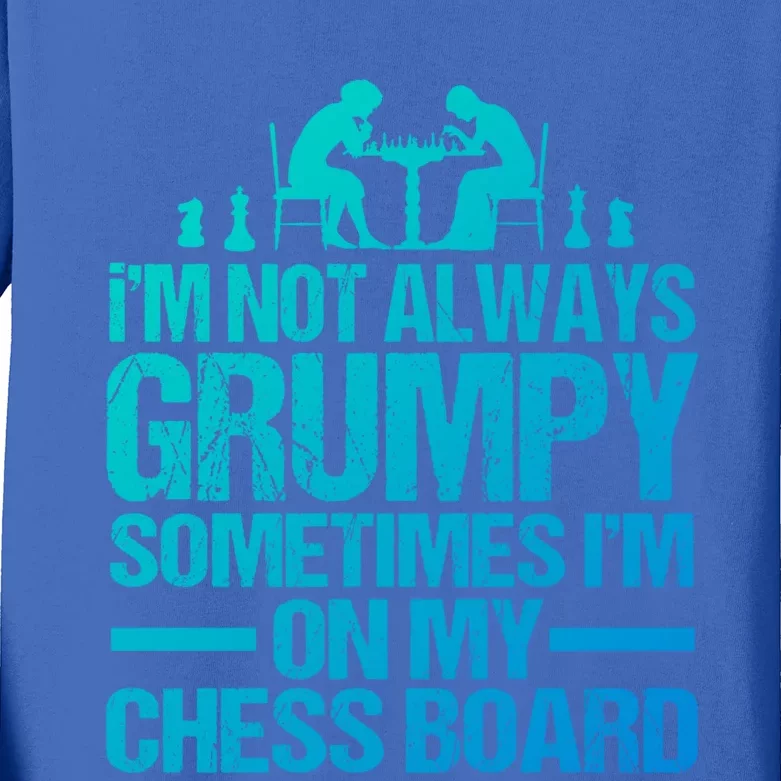 Funny Chess Grandpa Funny Retired Papa Gift Kids Long Sleeve Shirt