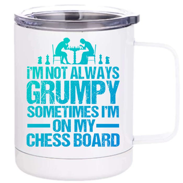 Funny Chess Grandpa Funny Retired Papa Gift Front & Back 12oz Stainless Steel Tumbler Cup