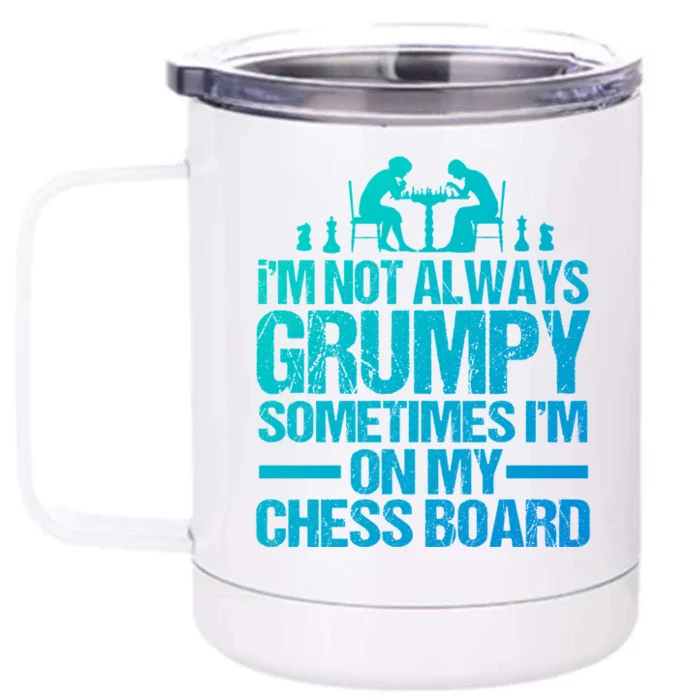 Funny Chess Grandpa Funny Retired Papa Gift Front & Back 12oz Stainless Steel Tumbler Cup