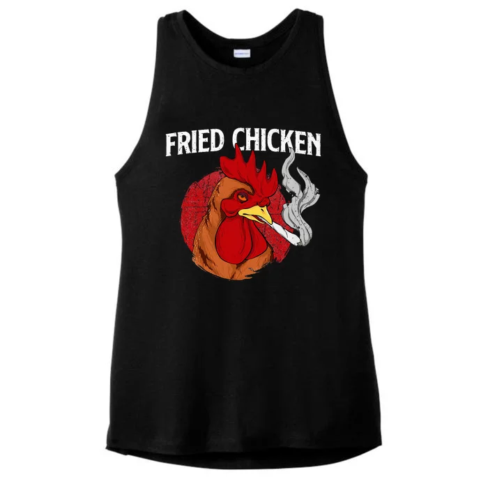 Fried Chicken Gangster Chickens Farm Owner Farmyard Farmer Ladies Tri-Blend Wicking Tank