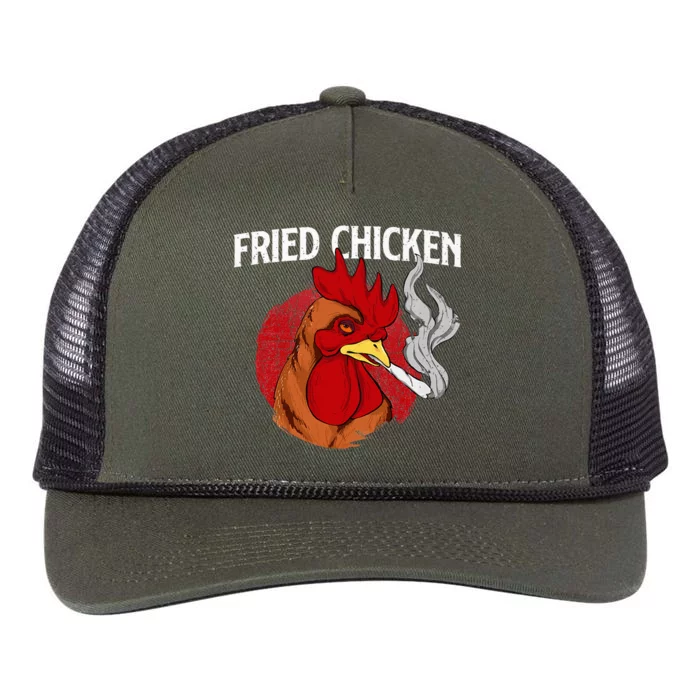 Fried Chicken Gangster Chickens Farm Owner Farmyard Farmer Retro Rope Trucker Hat Cap