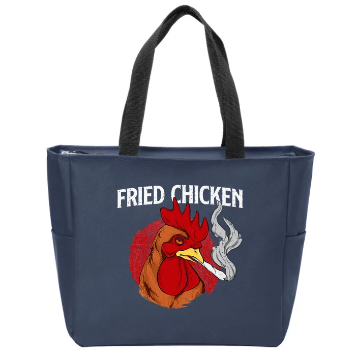 Fried Chicken Gangster Chickens Farm Owner Farmyard Farmer Zip Tote Bag