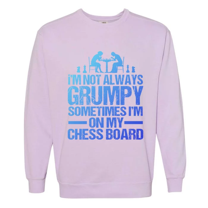 Funny Chess Grandpa Funny Retired Papa Gift Garment-Dyed Sweatshirt