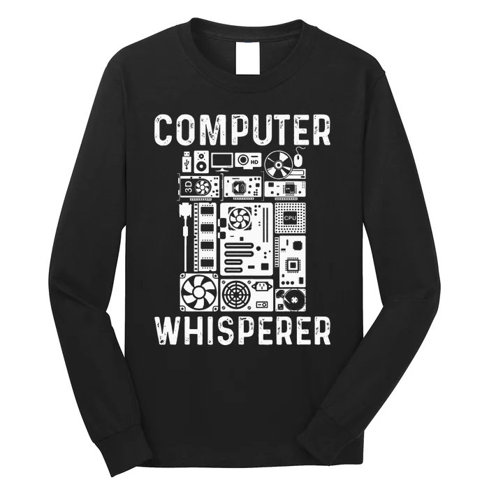 Funny Computer Geek Tech Nerd Gift  Cool Support Long Sleeve Shirt