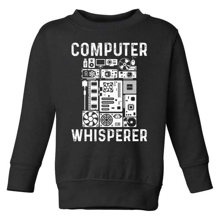 Funny Computer Geek Tech Nerd Gift  Cool Support Toddler Sweatshirt