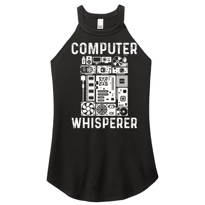 Funny Computer Geek Tech Nerd Gift  Cool Support Women’s Perfect Tri Rocker Tank