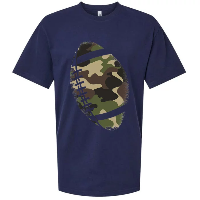 Football Camouflage Gift College Team Coach Camo Sueded Cloud Jersey T-Shirt