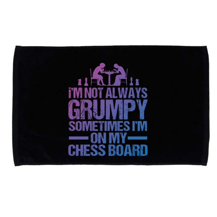 Funny Chess Grandpa Funny Retired Papa Gift Microfiber Hand Towel