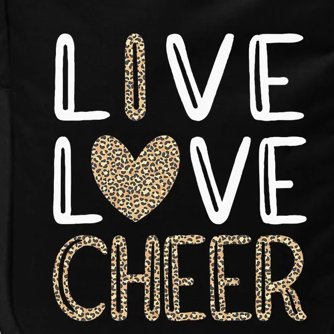 Funny Cheerleading Girls Leopard Cheetah Print Love Cheer Impact Tech Backpack