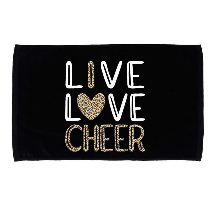 Funny Cheerleading Girls Leopard Cheetah Print Love Cheer Microfiber Hand Towel