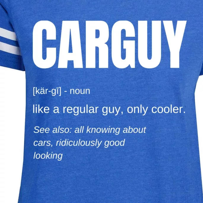 Funny Car Guy Gift Cool Gift Carguy Definition Great Gift Enza Ladies Jersey Football T-Shirt