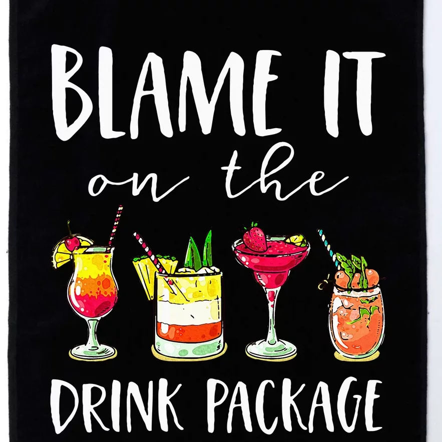 Funny Cruise Gifts Blame It On The Drink Package Platinum Collection Golf Towel