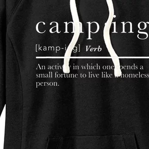 Funny Camping Gifts With Sayings For Campers Camp Definition Women's Fleece Hoodie