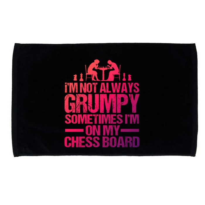 Funny Chess Grandpa Funny Retired Papa Gift Microfiber Hand Towel