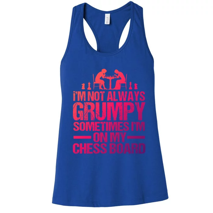 Funny Chess Grandpa Funny Retired Papa Gift Women's Racerback Tank