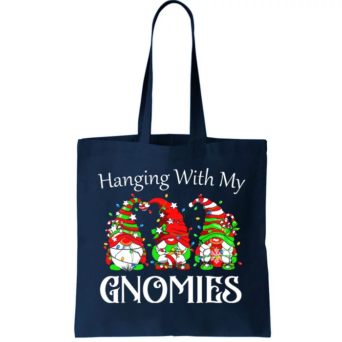 Funny Christmas Gnome Hanging With Tote Bag