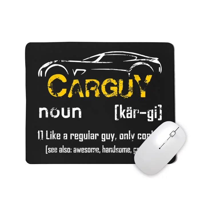 Funny Car Guy Vintage Car Guy Definition Mechanic Mousepad