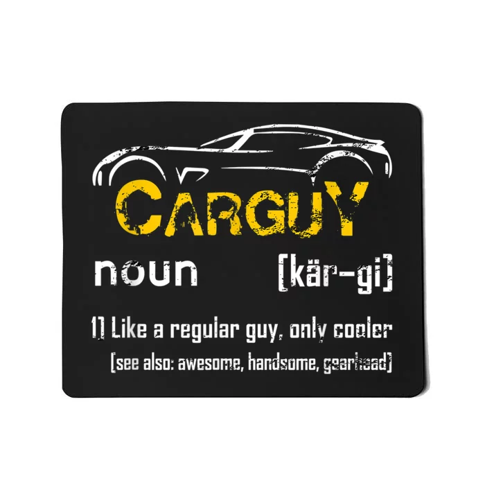 Funny Car Guy Vintage Car Guy Definition Mechanic Mousepad