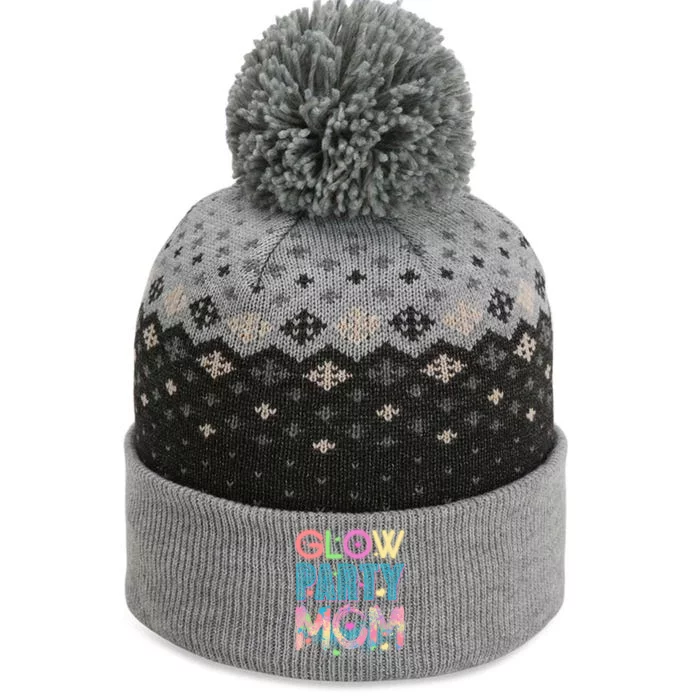 Funny Cute Glow Party Mom The Baniff Cuffed Pom Beanie