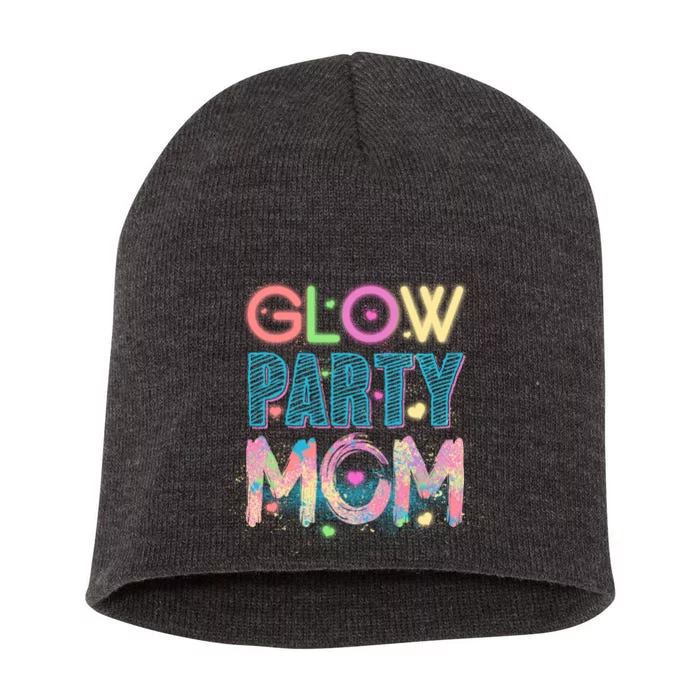 Funny Cute Glow Party Mom Short Acrylic Beanie