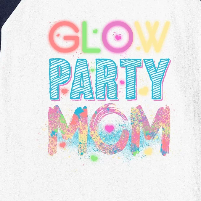 Funny Cute Glow Party Mom Baseball Sleeve Shirt