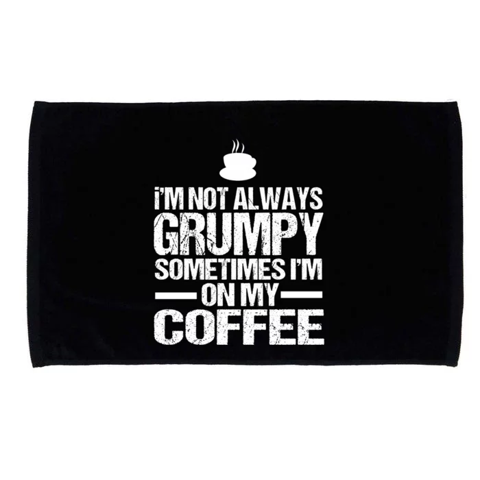 Funny Coffee Grandpa Funny Retired Papa Gift Microfiber Hand Towel