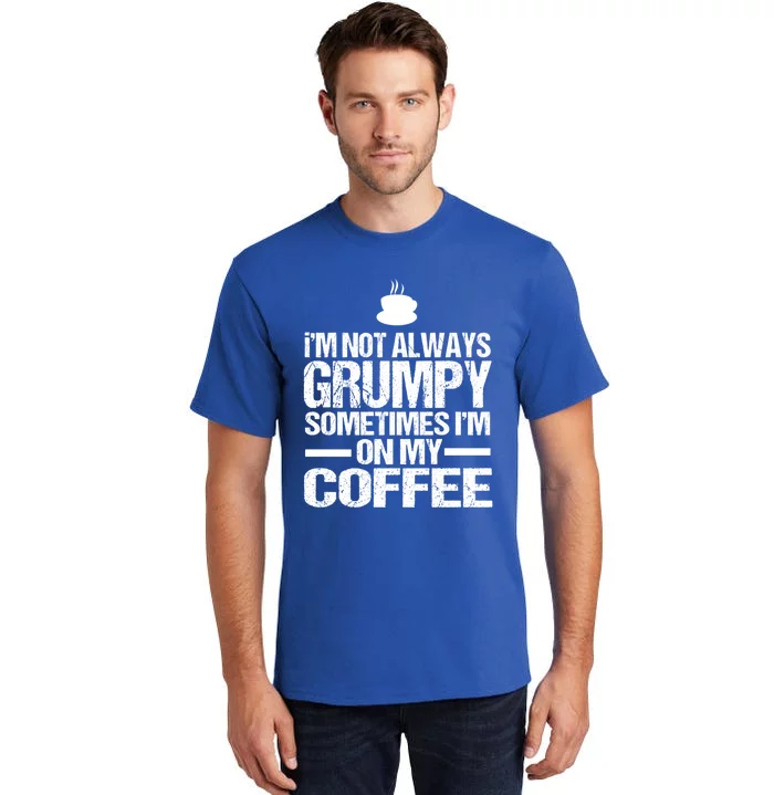 Funny Coffee Grandpa Funny Retired Papa Gift Tall T-Shirt