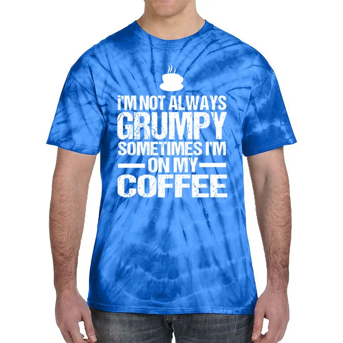 Funny Coffee Grandpa Funny Retired Papa Gift Tie-Dye T-Shirt