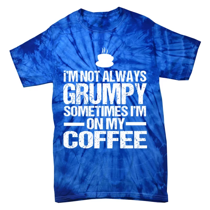 Funny Coffee Grandpa Funny Retired Papa Gift Tie-Dye T-Shirt