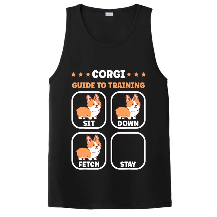 Funny Corgi Guide To Trainig Dog Owner Corgi Performance Tank