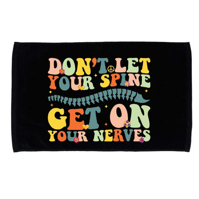 Funny Chiropractor Groovy Spine Doctor Of Chiropractic Microfiber Hand Towel