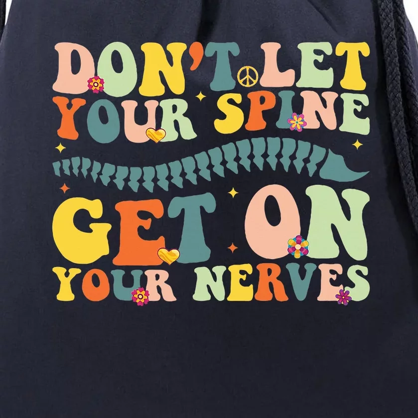 Funny Chiropractor Groovy Spine Doctor Of Chiropractic Drawstring Bag