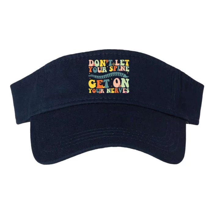 Funny Chiropractor Groovy Spine Doctor Of Chiropractic Valucap Bio-Washed Visor